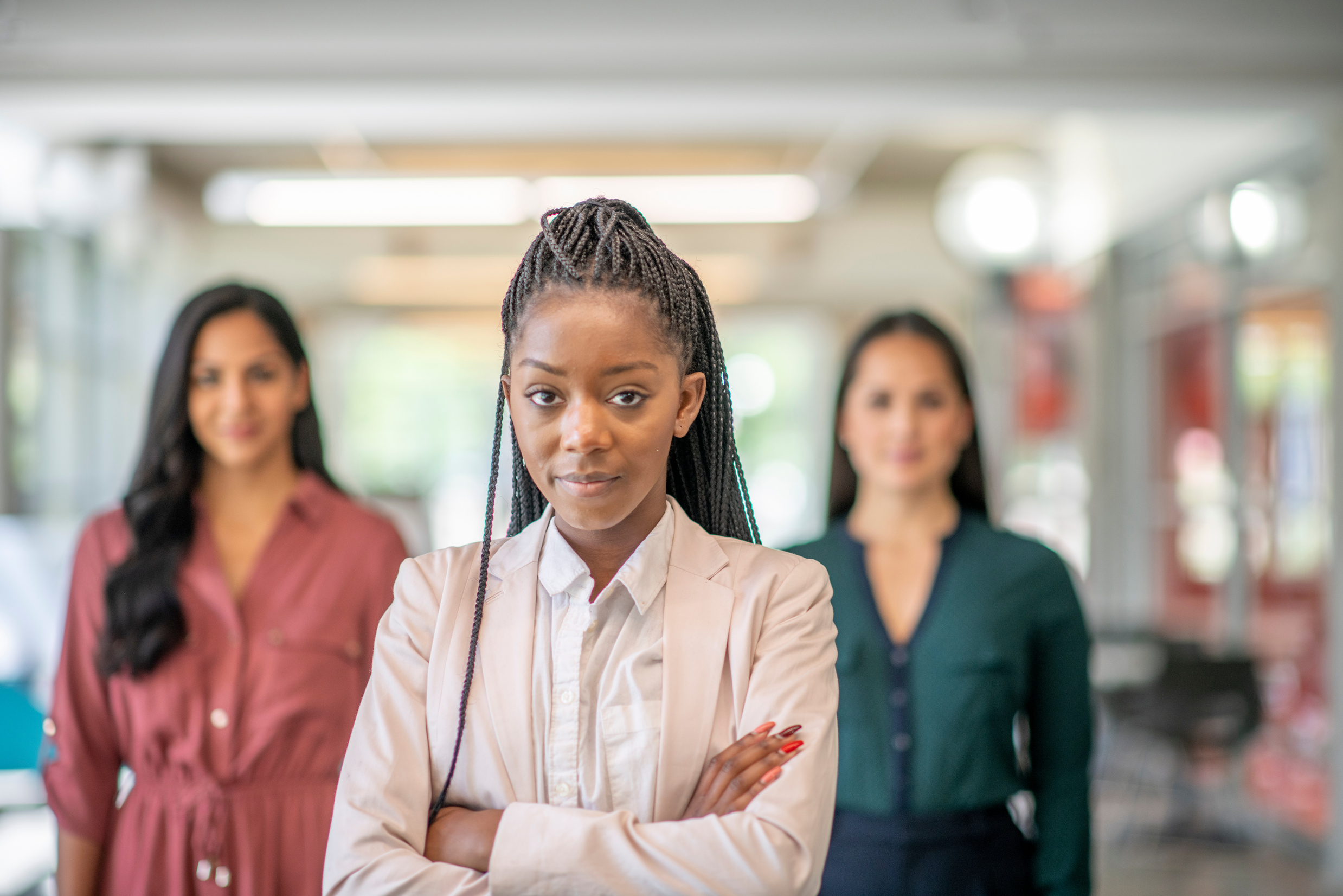Diverse group of business women